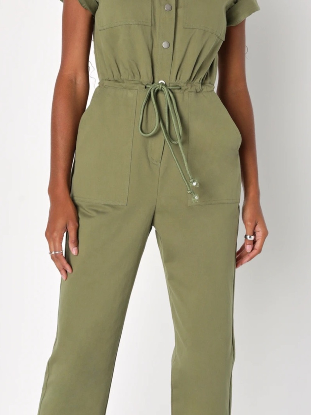 Lulus Utility Jumpsuit with Drawstring Waist size small